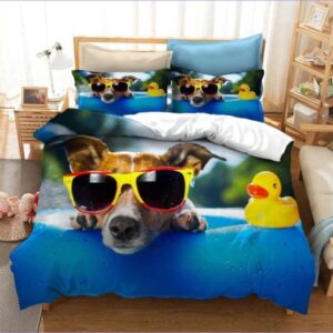 housse de couette chien piscine