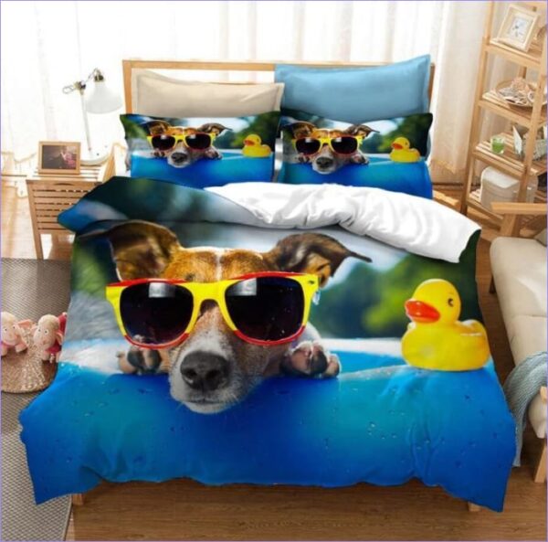 housse de couette chien piscine