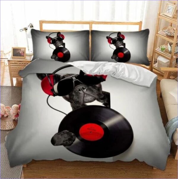 housse de couette chien dj