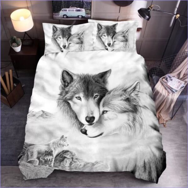 housse de couette chien loup