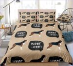 housse de couette chien beige
