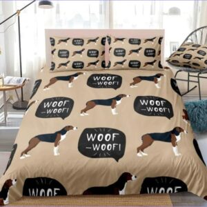 housse de couette chien beige
