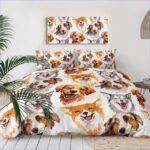 housse de couette chiens heureux