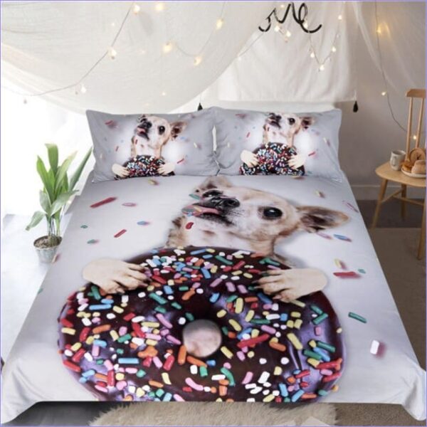 housse de couette chihuahua donuts