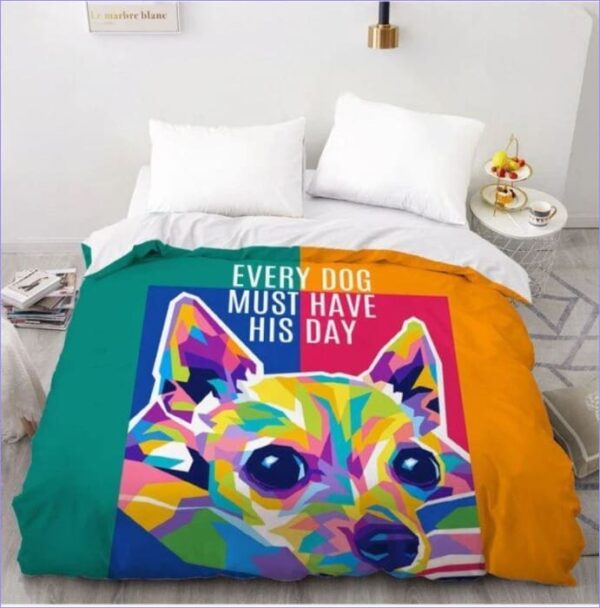 housse de couette chihuahua multicolore