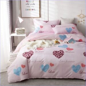 housse de couette Coeur Rose