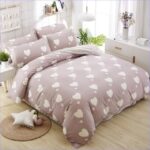 housse de couette coeurs beiges