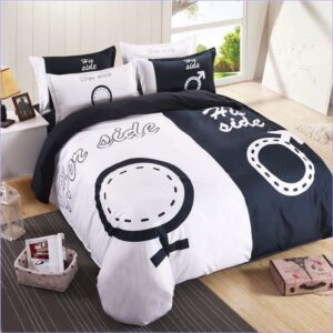 housse de couette coté couple symbole