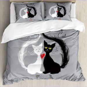 Housse de couette couple de Chats