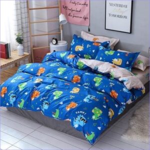 housse de couette dinosaures multicolores