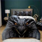housse de couette dragon gris