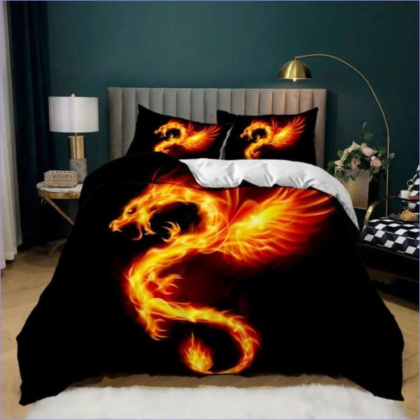 housse de couette dragon on fire