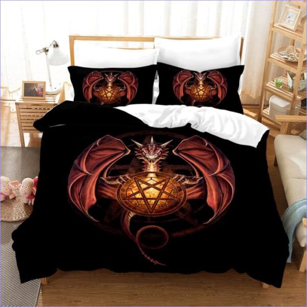 housse de couette dragon pentacle