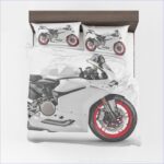 housse de couette Ducati blanche