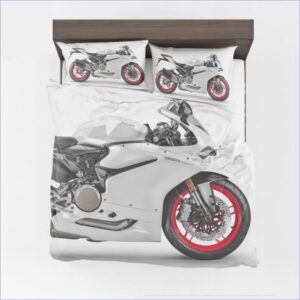 housse de couette Ducati blanche