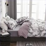 lit effet marbre blanc