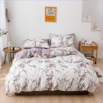 Housse de Couette effet Marbre gris