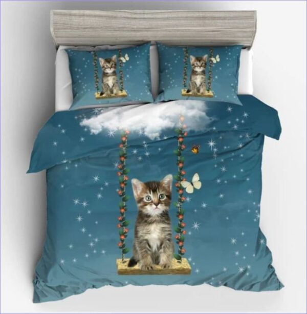 housse de couette enfant avec chat