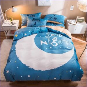 housse de couette enfant lune et nuit