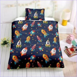 housse de couette enfant petites fusées