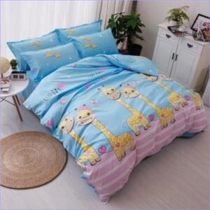 housse de couette enfants girafes cartoon