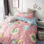 housse de couette étoile rose