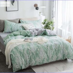 housse de couette feuillage vert