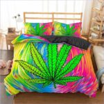 housse de couette avec motif cannabis