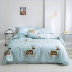housse de couette fleurie cerf
