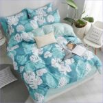 housse de couette fleurie feuille monstera