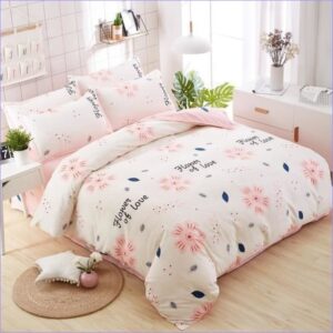 housse de couette fleurie fleurs et love