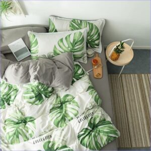 Housse de Couette Fleurie Plante tropicale