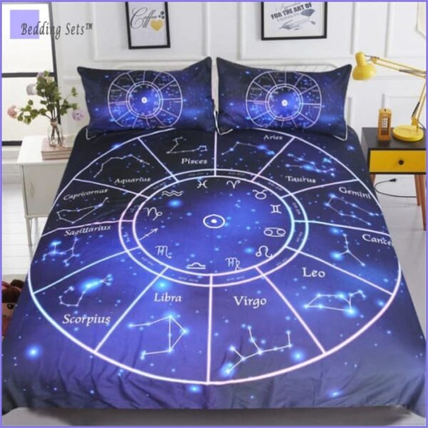 housse de couette galaxie astrologie