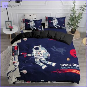housse de couette galaxie astronaute