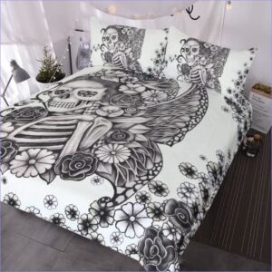 housse de couette gothique squelette