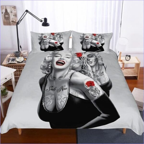 housse de couette gothique tatouage Monroe