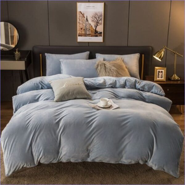 housse de couette gris argent