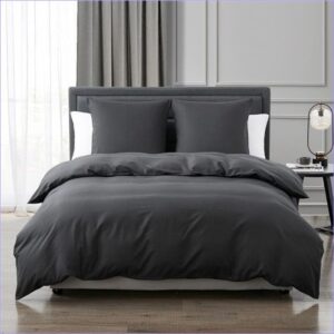housse de couette gris foncé
