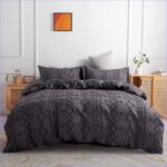 housse de couette gris noir