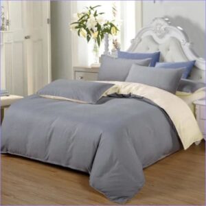 housse de couette grise beige