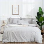 housse de couette grise clair