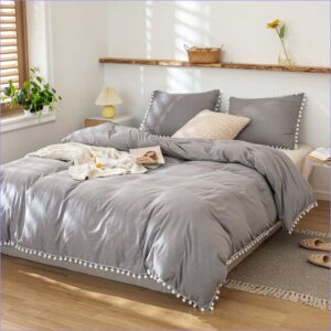 housse de couette grise cocooning