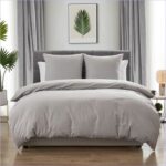 housse de couette grise pale