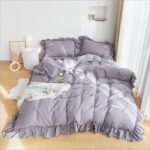 housse de couette grise unie