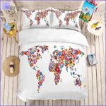 housse de couette hippie mappemonde