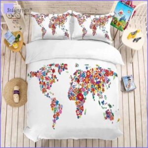housse de couette hippie mappemonde