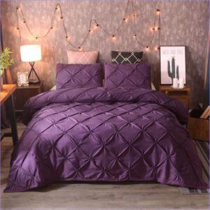 housse de couette hotel luxe mauve