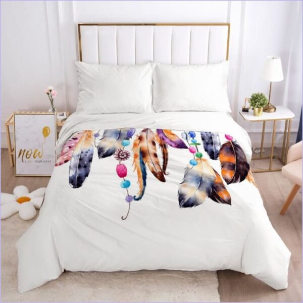 housse de couette imprimé plume