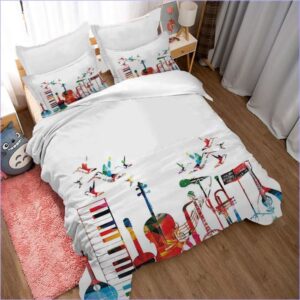 housse de couette avec motifs instruments