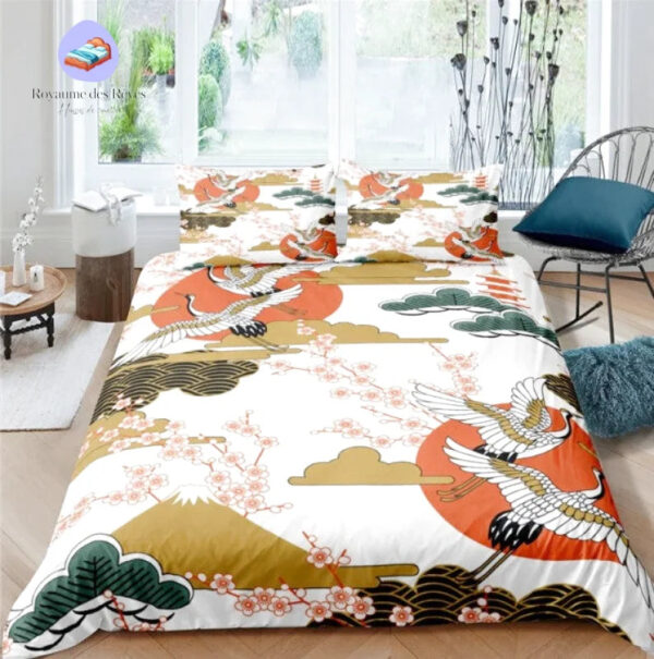 housse de couette Japon Oiseaux